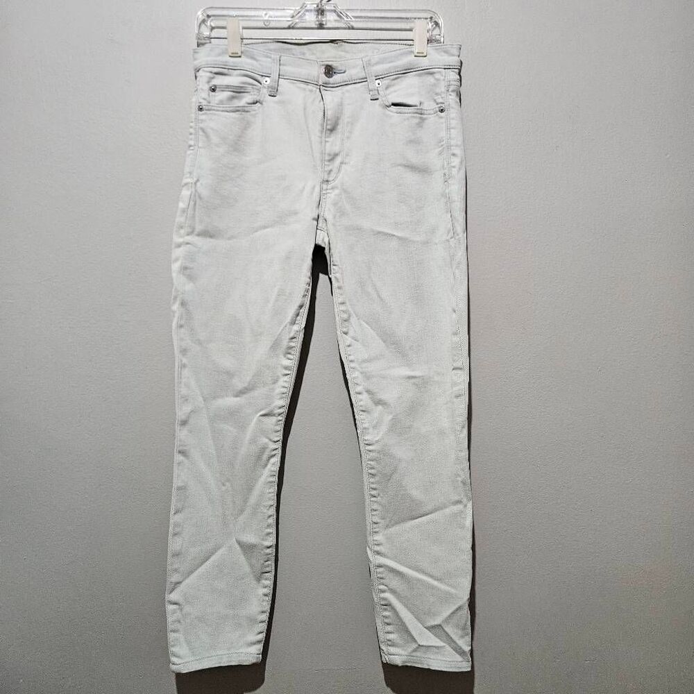 Gap 1969 Womens Skinny Jeans White Stretch Light Wash Size 29R